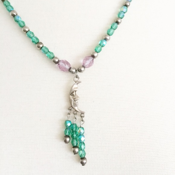 Sterling Silver Moon Necklace - Picture 2 of 5